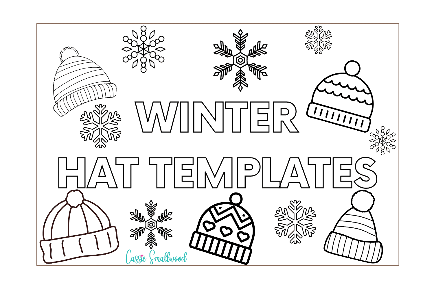 17 cute winter hat templates and coloring pages - cassie smallwood